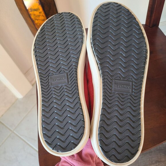 Toms US Mens Size 8 TRVL LITE Red Canvas Sneakers Lace Up Comfort Casual - Picture 10 of 10